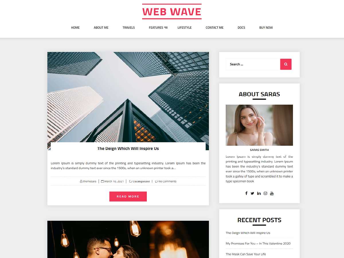 Free WordPress Theme Web Wave